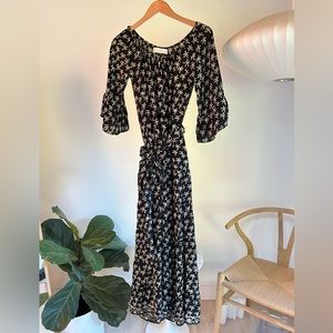 Natalie Martin Mesa Maxi Palm Tree black size small